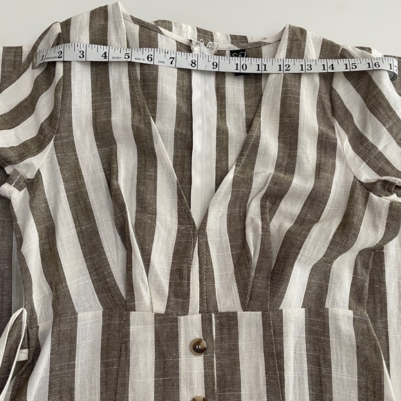 Linen Striped Midi Dress - Picture 11 of 11